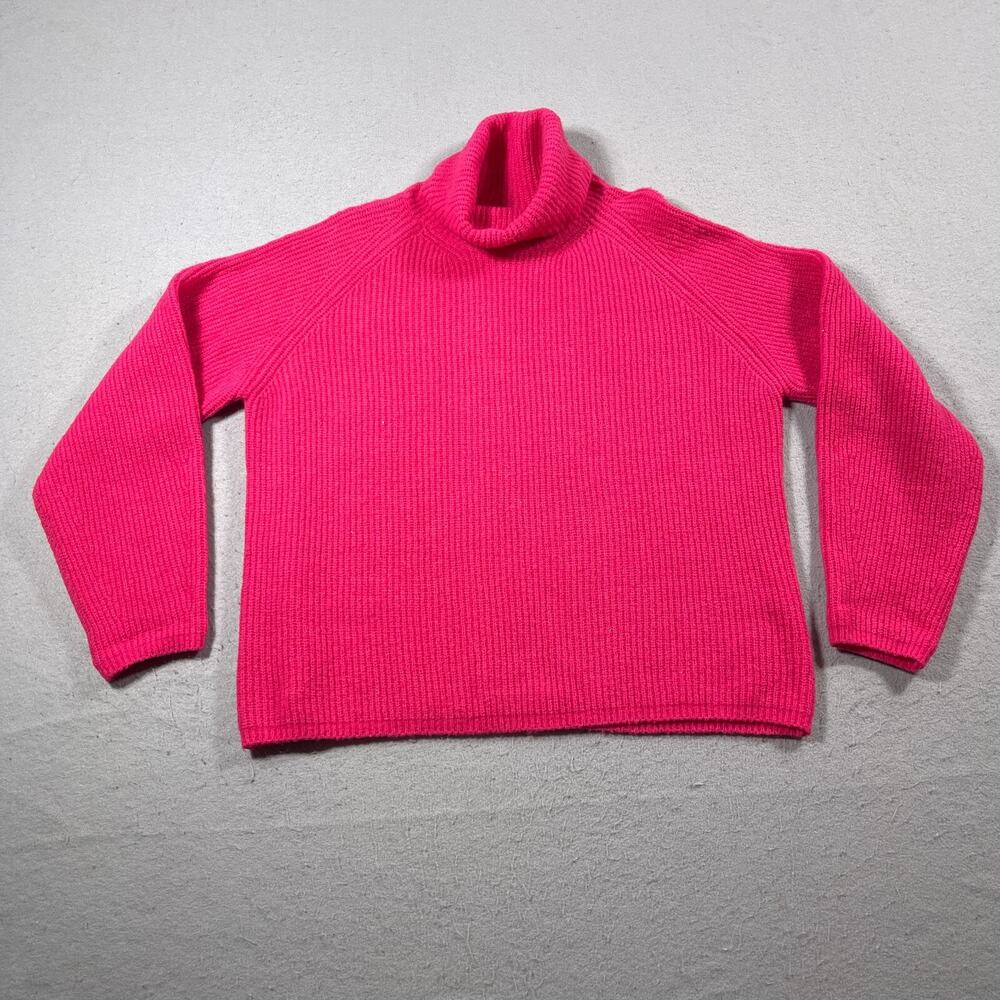 Velvet by Graham and Spencer Sweater Women Small Pink Turtleneck Wool Blend‎